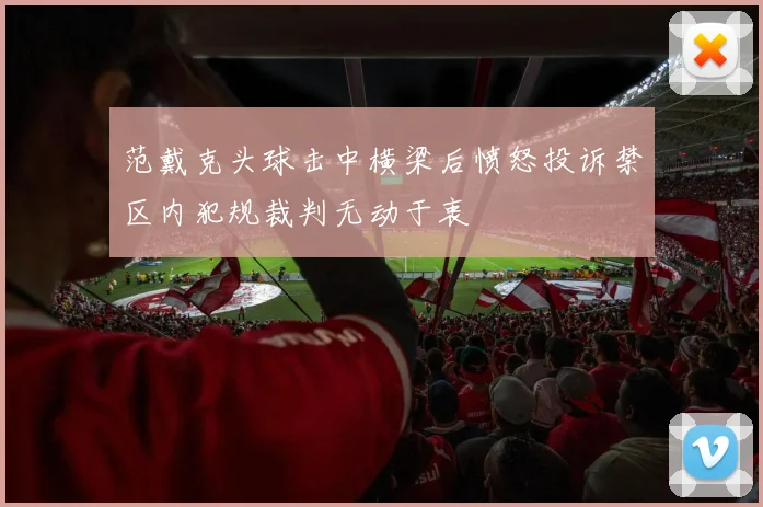 范戴克头球击中横梁后愤怒投诉禁区内犯规裁判无动于衷